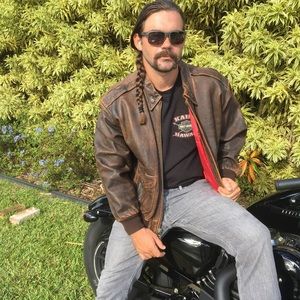 Vintage Gap Leather Bomber Jacket